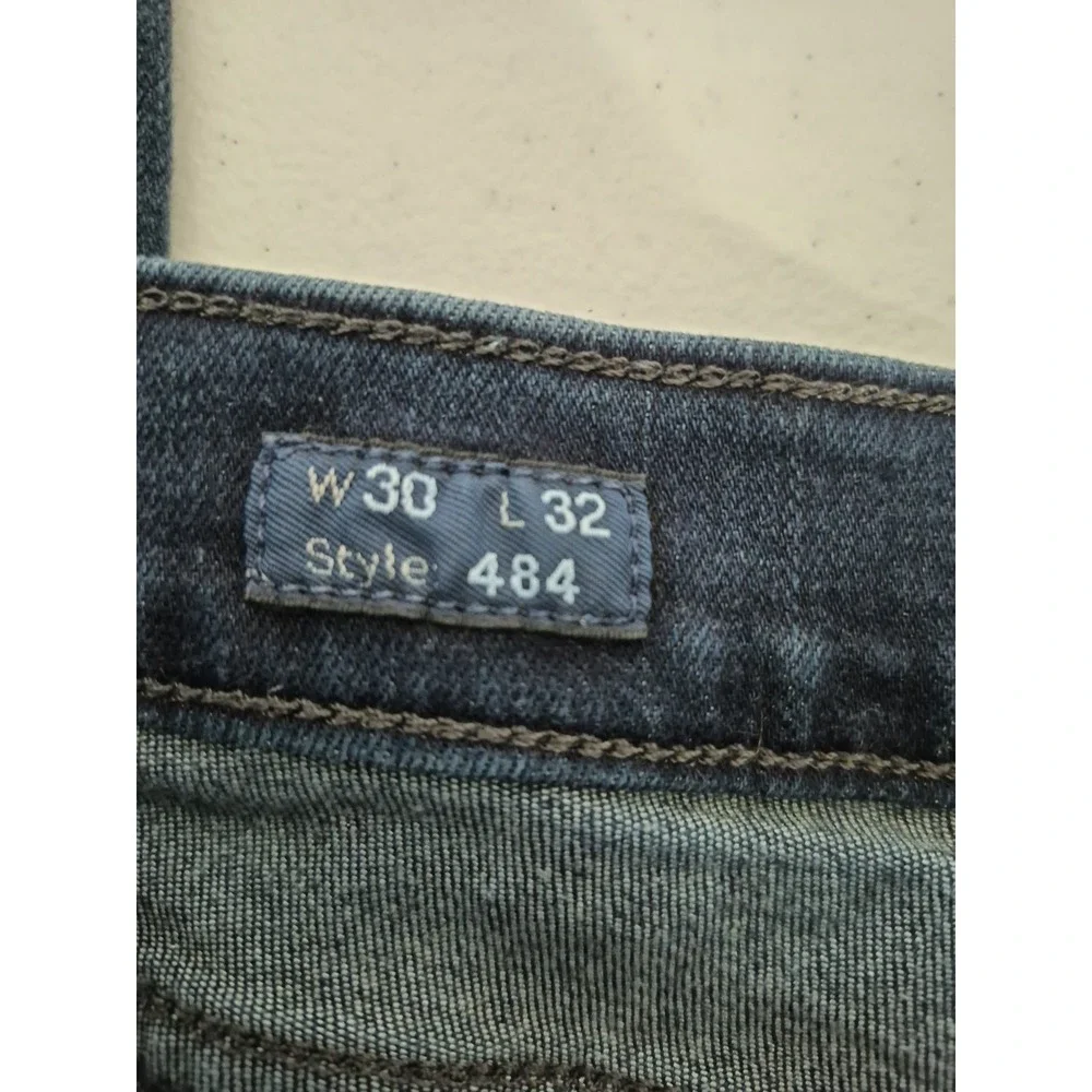 J Crew Jeans Mens 30x30 Blue‎ 484 Dark Wash Stretch Tapered Leg